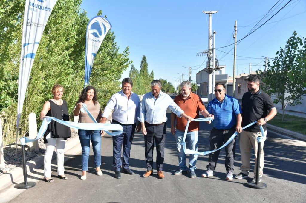 Gaido y Figueroa inauguraron 20 cuadras de asfalto en Terrazas de Neuquén