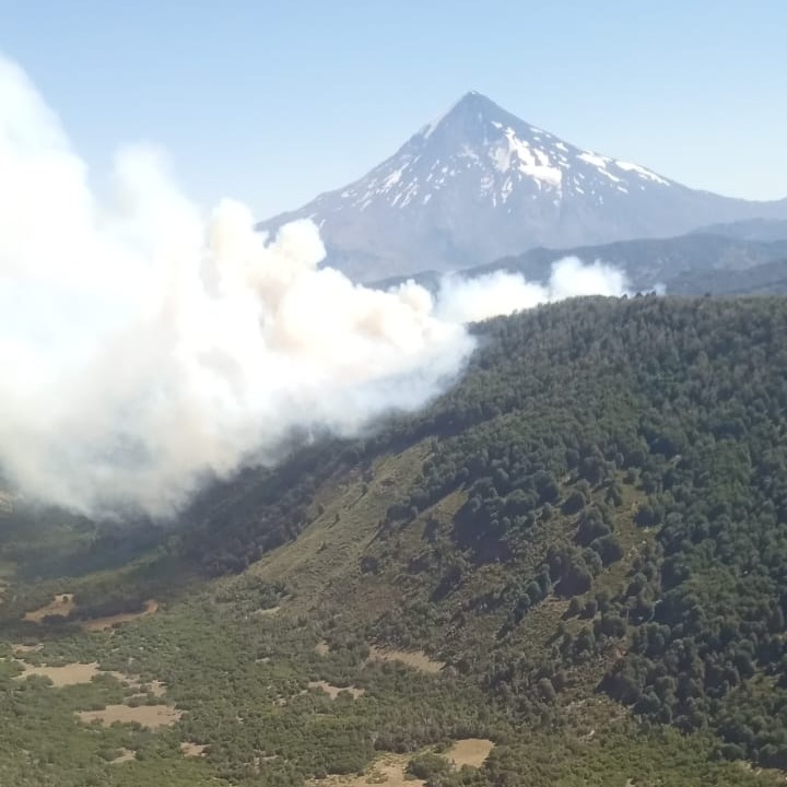 Incendio descontrolado en Parque Nacional Lanín