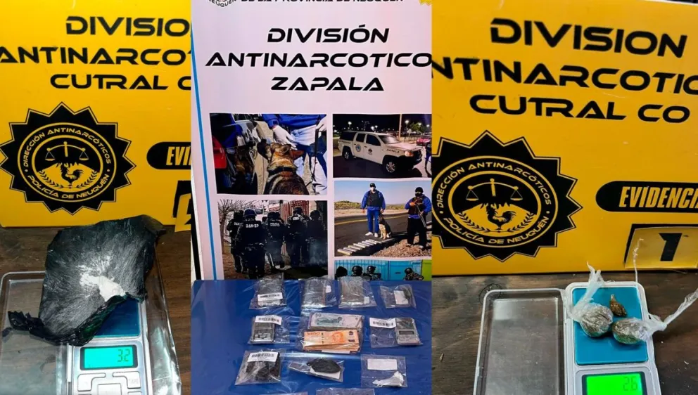 Red de narcomenudeo desarticulada en Zapala: dos arrestos y decomiso de drogas