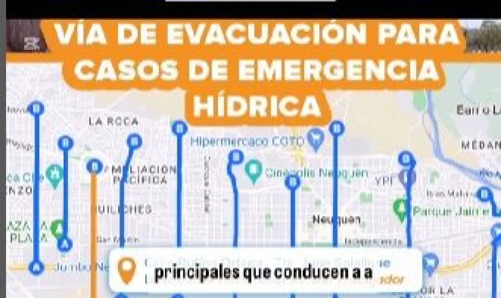 Planificación de rutas de evacuación para situaciones de emergencia hídrica