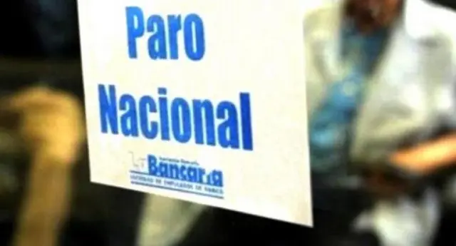Sin atención bancaria este jueves: gremios confirman paro en todo el país