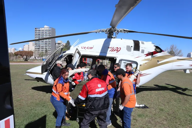 Accidente en la Ruta 39: derivaron en avión sanitario a dos motociclistas