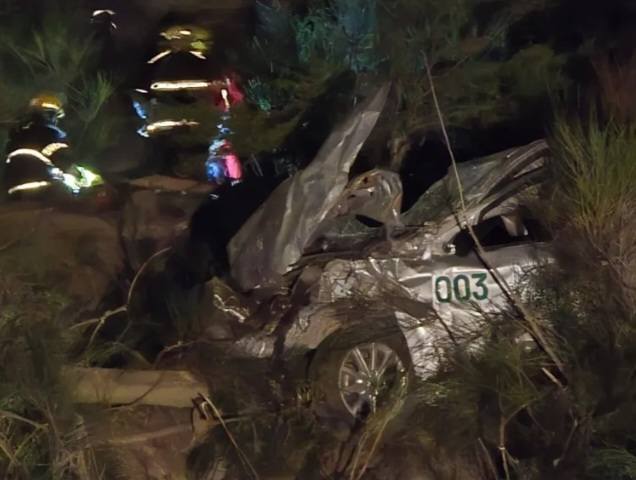 Perdió el control, volcó y terminó hospitalizado