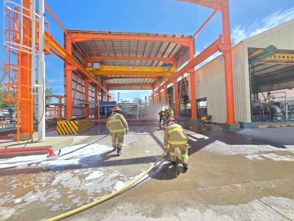 Rincón de los Sauces: simulacro de incendio en la planta de PH