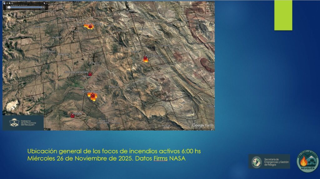 Contienen incendios en la zona Centro de Neuquén