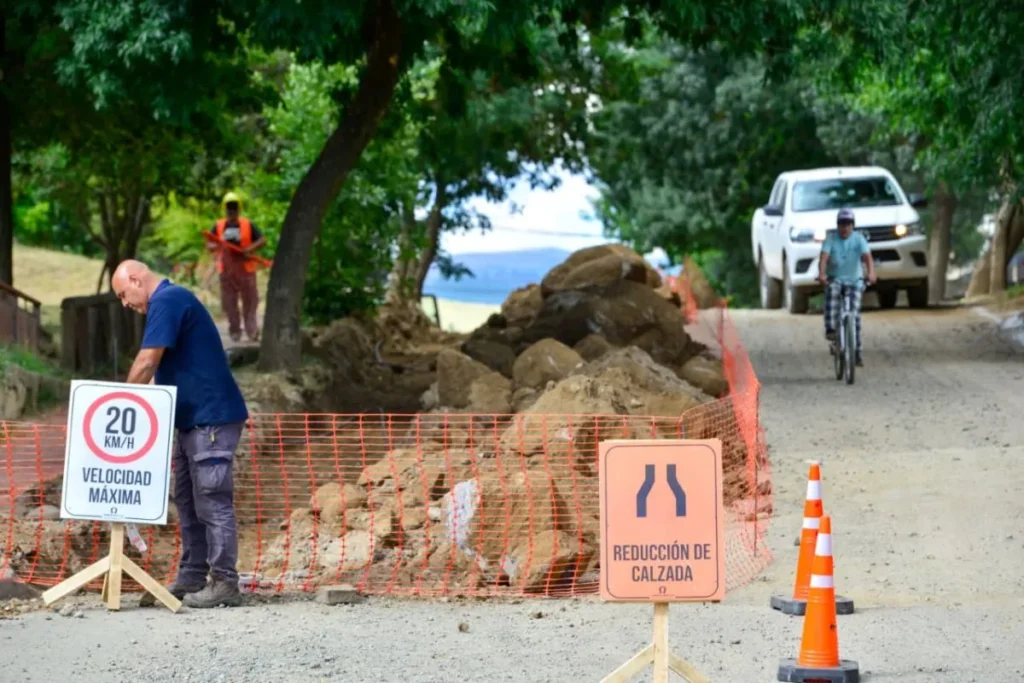 Nueva obra urbana busca ordenar el casco céntrico de Aluminé