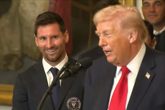 Messi visitó la Casa Blanca y fue elogiado por Trump