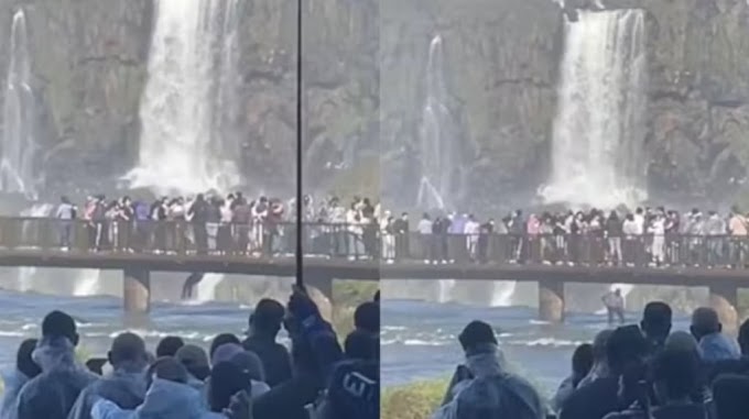 No respetó las restricciones de seguridad en las Cataratas y fue expulsado