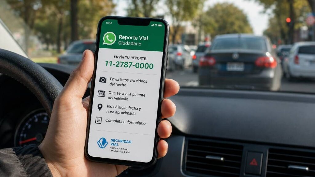 Un WhatsApp para reportar infracciones de tránsito en todo el país