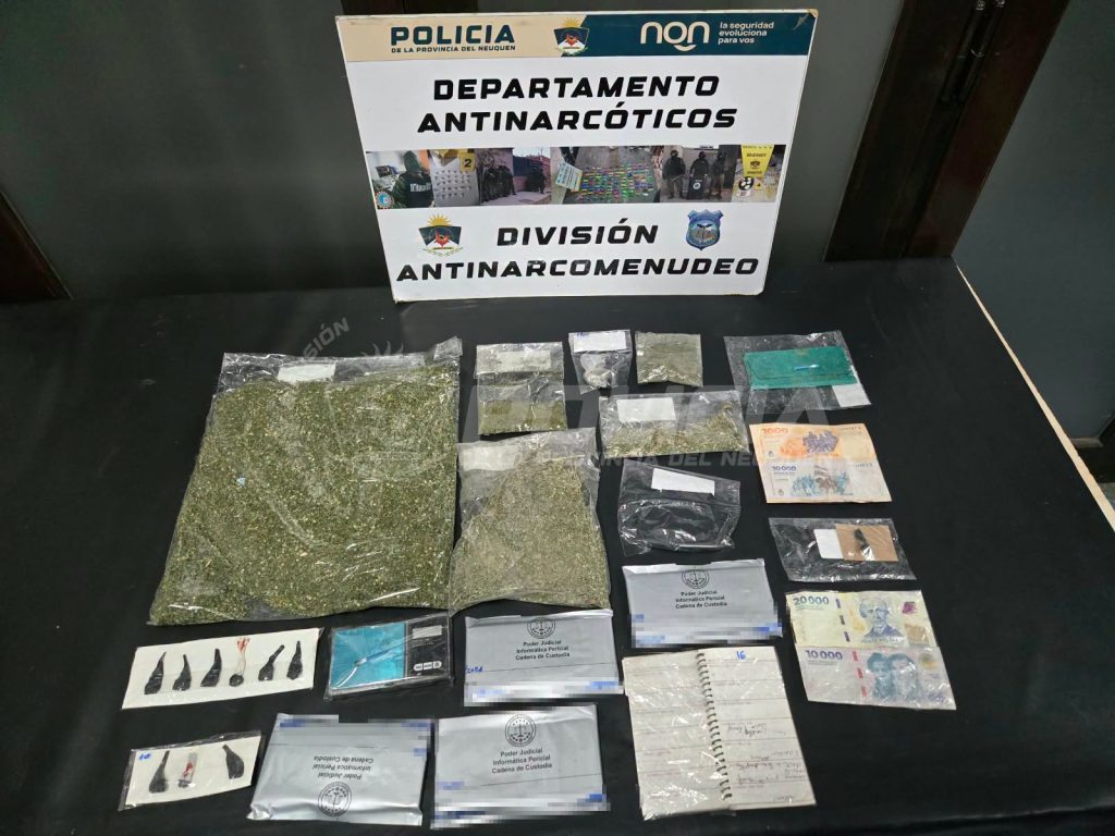Tres detenidos y droga secuestrada durante un allanamiento en El Trébol