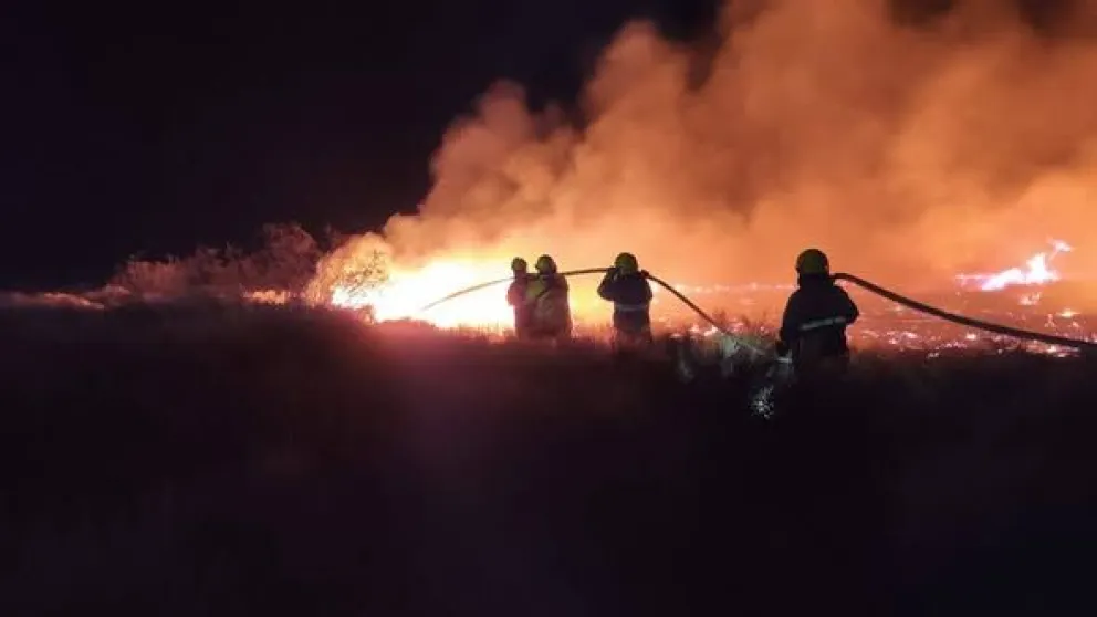 Incendio de pastizales en China Muerta