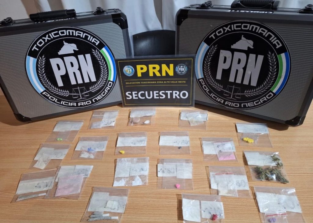 La Policía secuestró distintas drogas durante un operativo en Cipolletti