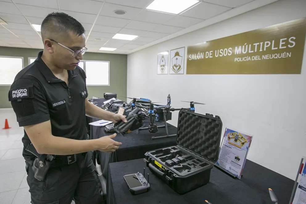 La Policía sumó capacidad aérea con 25 drones operativos